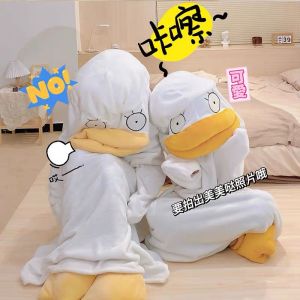 Anime Gintama Elizabeth cosplay đồ ngủ Bạc Linh Hồn vịt Chăn túi ngủ người lớn vui nightrobe trang phục Bộ đồ ngủ ngoại cỡ với chân vịt dép