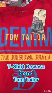 T-SHIRT DEWASA TOM TAILOR SIZE S-XL MENS T-SHIRT FACTORY OUTLET T-SHIRT BAJU LELAKI T-SHIRT ORIGINAL BRANDED