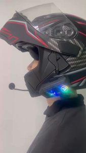 Y10-2x Motorcycle Helmet Bluetooth Headset BT5.3 Waterproof 1000mAh Phone Device Music Player Communicator Speakers
