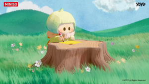 MINISO YOYO Fly with the Wind Scented Vinyl Figure Blind Box - Collectible with Plush Scarf Magnetic Star Cloud Stand Unique Fragrance Kawaii Refrigerator Magnets Calming Desk Decor Random One