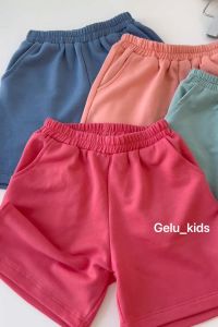Quần short đùi cotton cho bé trai bé gái GELU KIDS chất liệu cotton da cá lụa co dãn 4 chiều siêu mềm mại quần đùi bé trai quần đùi bé gái quần thun bé trai bé gái quần cộc bé trai bé gái quần short đùi trẻ em Q051