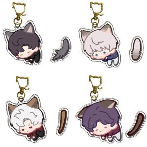 Game Love and Deepspace Xavier Zayne Rafayel Sylus Cosplay Key Chain Acrylic Swinging Keyring Figure Pendant Girls Birthday Gift