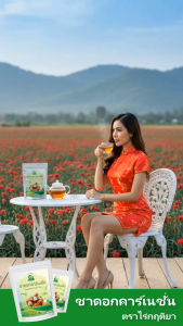 ชาดอกคาร์เนชั่น ตราไร่กฤติยา (Carnation Flower Tea) หอมละมุนจากดอกคาร์เนชั่นแท้