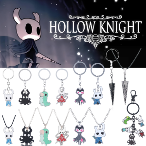 New Game Hollow Knight Bone Nail Keychain Necklace Pure Nail Sword Metal Pendant Keyring Cosplay Props Fans Jewelry Gifts