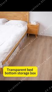 30/56/70/90L Transparent Clothes Storage Box Organizer Box Foldable Storage Organizer Box For Under Bed Storage Box Moisture-proof