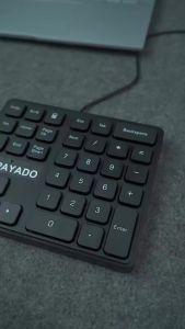 APAYADO | Wired Numeric Keypad 34 Keys USB Number Pad T35 with Arrow Keys Calculator Shortcut Ultra Thin for Laptop PC