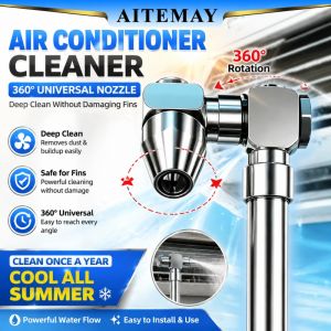Aitemay đũa làm sạch xoay chiều xoay kép 360 ° vòi phun thông dụng kết nối nhanh 1/4 " đũa nước xoay bền để giặt cuộn dây HVAC & Dịch vụ chăm sóc xe ô tô dụng cụ vệ sinh đa năng