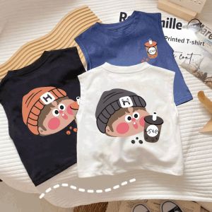 Cartoon Print Cotton Sleeveless T-shirt