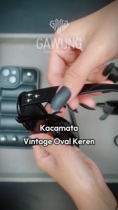 Kacamata Hitam Pria Sunglasses Wanita Oval Kacamata Vintage Retreo KCVOVA