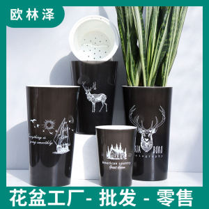 Thickened Large Size Automatic Water Absorption Indoor Orchid Green Ivy Transparent Storage Flower Pot Nordic Style Desktop Ground Application