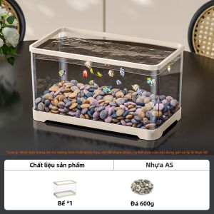 HUICHONG | Bể Cá Cảnh Mới Tích Hợp Lọc Và Oxy Hóa Phong Cách Cổ Điển