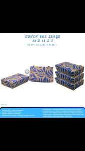 Paper Lunch Box Large Laminasi 265 Gsm Lunch Box L (Isi 50 Pcs-LB2K153)