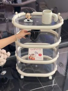 Rolling Storage Organizer Multi-Layer Space-Saver Storage Rack Trolley Cart Storage