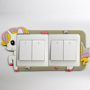 Miếng Dán Nút Tường Phòng Khách 3D Sáng Ban Đêm Miếng Dán Bảo Vệ Trang Trí Ổ Cắm Điện Đơn Giản Hiện Đại Thương Hiệu Amour Home