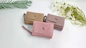 THS.Store ((COD)) Dompet Wanita Bahan Kulit PU Leather Premium Terbaru 2025 Dompet Lipat Wanita Mini trendy