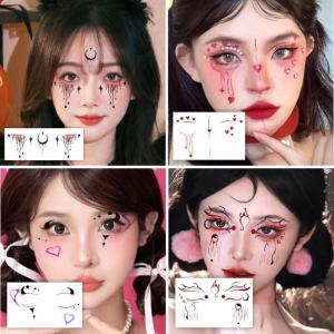 Halloween Sweet Cool Cute Ghost Little Devil Little Wild Cat Creative Face Pasters Moon Princess Heart Inspiration Makeup Tattoo Sticker
