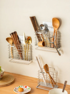 onlycook | Wall-mounted Stainless Steel Cutlery Storage Rack