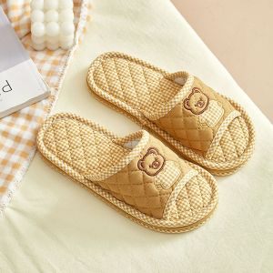 Thickened Three-Layer Silent Pure Cotton Couples Slippers Indoor Home Anti-Slip Cartoon Floor Slippers for Men And Women