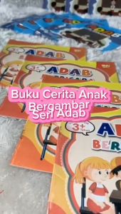 Buku Cerita Anak Bergambar Islami Seri Adab / Buku Bilingual Usia 3 Tahun / Cerita anak Full Color / Adab Di Sekolah / Dearcollection