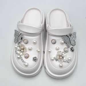 20ชิ้น Crrocs Jibbitz เสน่ห์ท้องฟ้าเต็มไปด้วยดาวเพชร3D ผีเสื้อหัวเข็มขัดรองเท้าที่ถอดออกได้ดอกไม้รองเท้ามุกตกแต่งโซ่รองเท้าสำหรับ Crocs