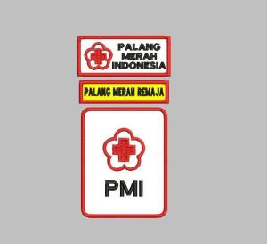 LOGO BORDIR PMI sdsmpsma ( palang merah indonesia ) redyy stok