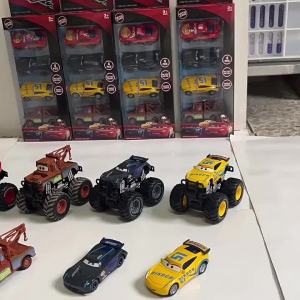 Takara Tomy | Pixar Cars Mater Lightning McQueen Jackson Storm Big Wheel Offroad Vehicle Pullback Force Cars Model Toys Birthday Gifts