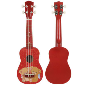 IRIN | IRIN 21 Inch 4 Dây Đàn Ukulele Thiết Kế Gấu Đỏ Hawaii Đàn Guitar Mini Thân Gỗ Basswood Dễ Dàng Cho Người Mới Bắt Đầu Nhạc Cụ Dây