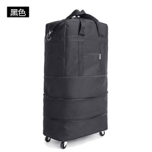 158 Túi Du Lịch Hàng Không Dung Tích Lớn Vali Bánh Xe Có Thể Gập Lại Để Học Tập Túi Chở Hàng Không Di Chuyển Ở Nước Ngoài Oxford Kéo Sợi Màu Nguyên Chất Đơn Dây Đeo Vai