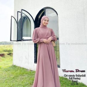 Gamis Maxy Ceruty Babydoll/Dress Anggun Setiap Acara/Fashion Muslim Remaja
