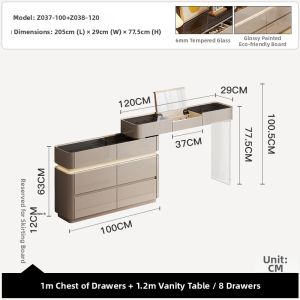 Multifunctional Drawer Dressing Table Compact Storage Cabinet