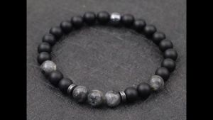 Vòng Tay Nam Thủ Công 8mm Đá Onyx Mắt Hổ Hạt Hematite Charm Chữa Lành Phụ Kiện Thời Trang Quà Tặng