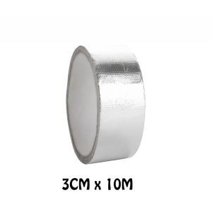 10M Fiberglass Aluminum Foil Tape Aluminum Foil Tape Heat Shield Thermal Barrier Adhesive Backed Heat Reflective Tape