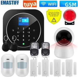 Hệ Thống Báo Động An Ninh Nhà Cửa Tuya WIFI W9B 433MHz Không Dây GSM Với Điều Khiển Bằng Ứng Dụng Nhà Thông Minh Chống Trộm Cho An Toàn Gia Đình