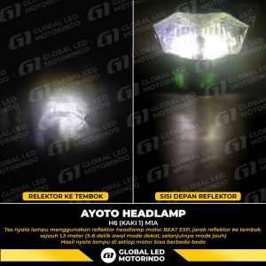 AYOTO Lampu Depan Headlamp H6 LED M1A AC DC Untuk Matic Bebek