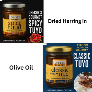 Cheche Gourmet Tuyo 200g | Classic bottled tuyo or dried fish in Olive Oil | Best Pasalubong | Ulam Ready | Ready to eat healthy tuyo
