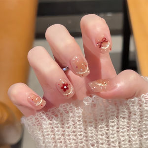 Nhựa Móng Tay Thủ Công Có Nơ Bướm Mắt Mèo Trắng Dễ Tháo Rời Có Độ Bóng Cao Và Độ Bền Cao Dành Cho Mọi Loại Da