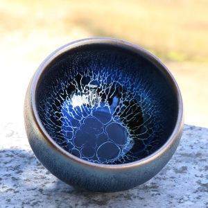 Jianyang Handmade Iron Body Tianmu Glaze Tea Cup for Tasting