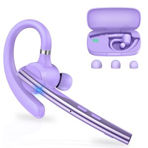 New Bee | New Bee M54 Wireless Bluetooth Headset Headphone Noise Cancelling Earpiece Dual-Mic Mute Handsfree Earphones for Girls Office
