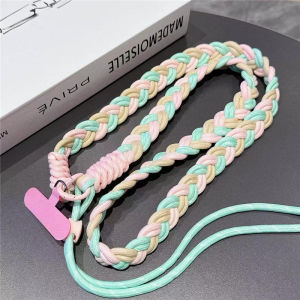 120cm Woven Wide Phone Lanyard Crossbody Adjustable Mobile Phone Lanyards Outdoor Anti-loss Phone Strap