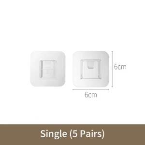 Snap-on Adhesive Tape Hook Wall-mounted Clip-on Hook Punch-free Traceless Wall Socket Holder