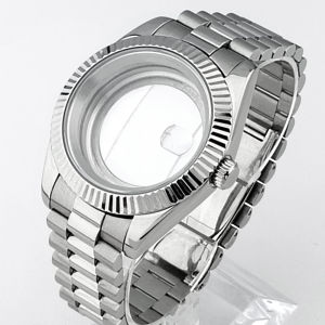 ตัวเรือนสแตนเลสสตีล 316L ขนาด 36 มม./39 มม./41 มม. สำหรับผู้ชาย ใช้ได้กับกลไก NH-35/36 พร้อมกระจกแซฟไฟร์และสายสแตนเลสสตีล