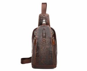 Túi Đeo Vai Royal Bagger Cho Nam Túi Đeo Chéo Bằng Da Bò Thật Họa Tiết Cá Sấu Phong Cách Công Sở Thời Trang Châu Âu Thường Ngày Retro