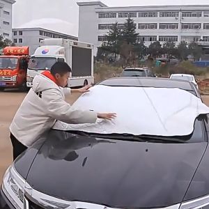 Cover Pelindung Kaca Depan Mobil Bahan Aluminium+Kapa Anti Panas Anti UV Anti Hujan Pelindung Kaca Mobil