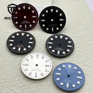 RICHUS 28.5mm Green Luminous Watch Dial Compatible with NH35 NH36 ETA2824 ST2130 Miyota8215-DG Movement for Watch Repair