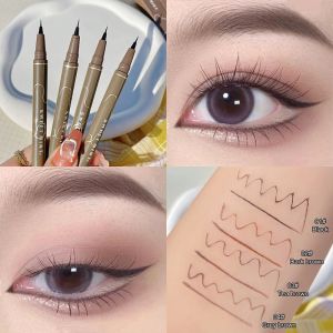 QIAWSE Liquid Eyeliner Pencil Quick Dry Smooth Silkworm Pen Extremely Fine Eyeliner Waterproof Long Lasting Eyes Makeup