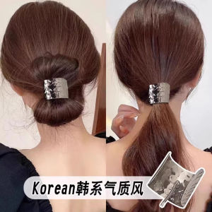Black Rock Melting Metal Hair Clip Simple Style High Tail Bun Hair Ties Home Personal Care Tools Hair Accessories