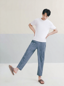 THREEGUN | Cotton Mens Sleep Pants Thin Soft Printed Long Trousers