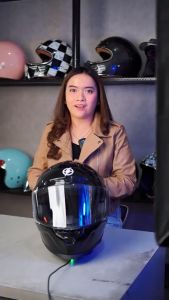 Visor JITSU AIR 1 Clear Smoke dan Iridium Blue Kaca Helm