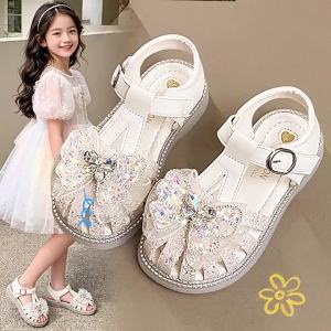 Fashionable Princess Bow Crystal Girls Sandals