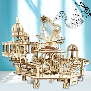 ใหม่ล่าสุด 3D ปริศนาไม้ Mystery Island Music กล่อง DIY Assembly Model Kit สําหรับผู้ใหญ่เด็ก ของขวัญวันวาเลนไทน์